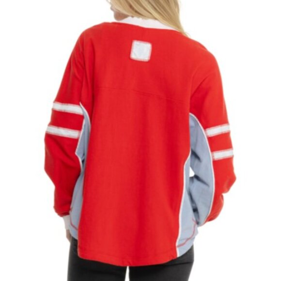 new FREE PEOPLE MOVEMENT Rugby-Ready Layer In Winterberry Combo MSRP $108 - Picture 5 of 7